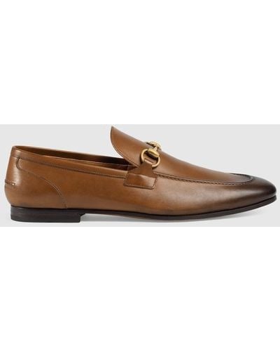 Gucci Jordaan Leather Loafer - Brown