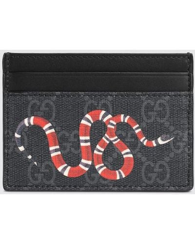 Gucci Suprme Snake Card Holder - Black