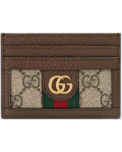 Gucci 〔オフィディア〕GG カードケース, ブラウン, GGキャンバス - マルチカラー