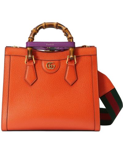 Gucci Diana Small Tote Bag - Orange