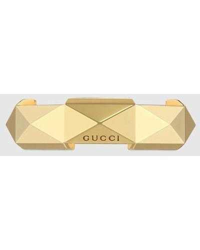 Gucci Link To Love Studded Ring - Metallic