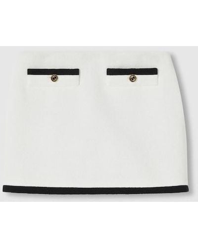 Gucci Cotton Tweed Skirt - White