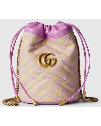 Gucci GG Super Mini Bucket Bag - Pink