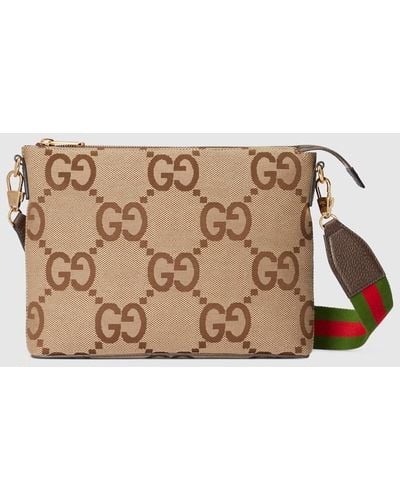 Gucci Jumbo GG Messenger Bag - Natural