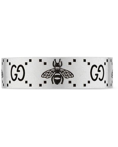 Gucci Bee Motif Ring M - White