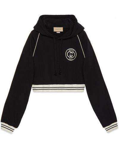 Gucci Cotton Jersey Hooded Sweatshirt - Black