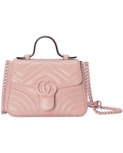 Gucci GG Marmont Mini Top Handle Bag - Pink
