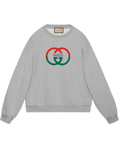 Gucci Cotton Jersey Printed Sweatshirt - Grey