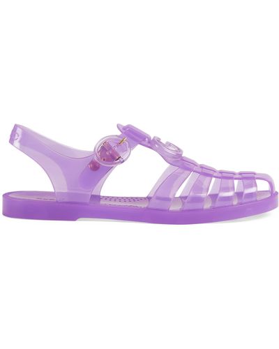 Gucci Sandal With Double G - Purple