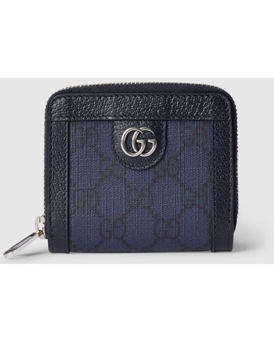 Gucci Ophidia Zip Around Wallet - Blue