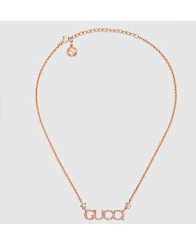 Gucci '' Letter Necklace - Metallic