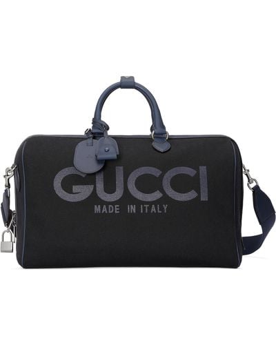 Gucci Large Duffle Bag With Print - Black