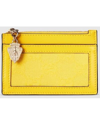 Gucci Luce Card Case Wallet - Yellow