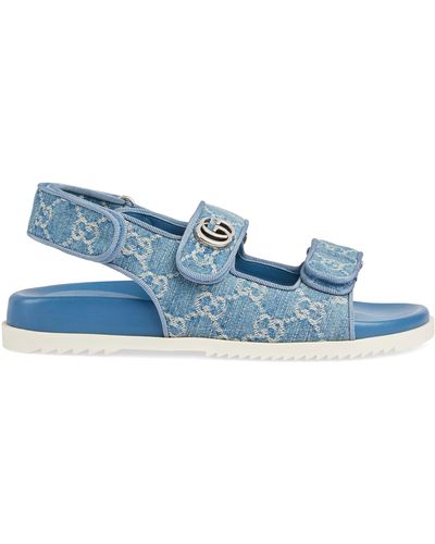 Gucci Sandal With Double G - Blue