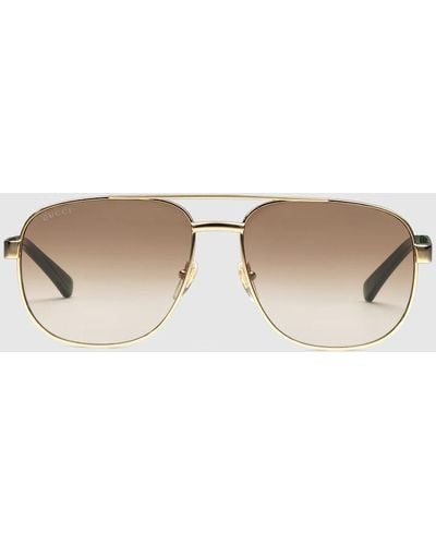 Gucci Navigator Frame Sunglasses - Multicolor
