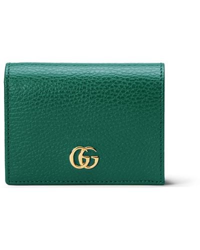 Gucci GG Marmont Card Case Wallet - Green