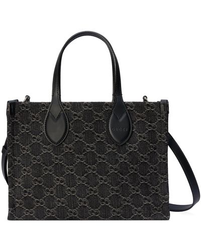Gucci Ophidia GG Medium Tote Bag - Black