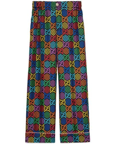 GUCCI 2022-23FW Silk Geometric G print pajama set (663490 ZLP98 7121,  663490ZLP986019)