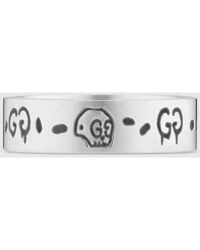 Gucci Ghost Ring In Silver - Metallic