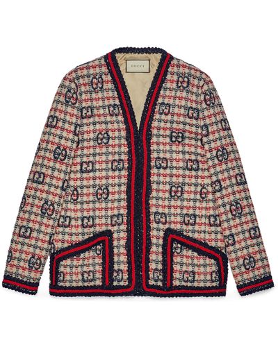 Gucci GG Check Tweed Jacket - Multicolour