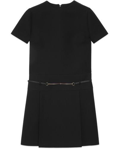 Gucci Cady Crêpe Wool Silk Dress - Black