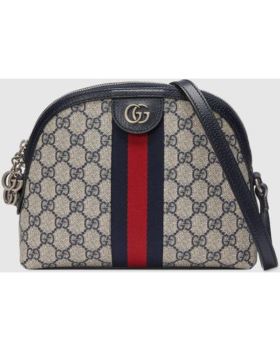 Gucci 〔オフィディア〕GG スモール ショルダーバッグ, ブルー, GGキャンバス - マルチカラー