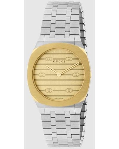 Gucci 25h Watch, 30mm - Metallic