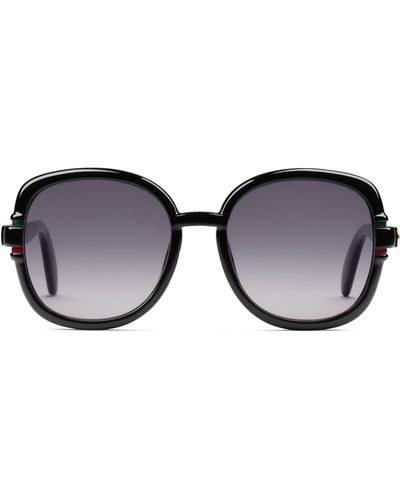 Gucci Low Nose Bridge Fit Sunglasses - Black