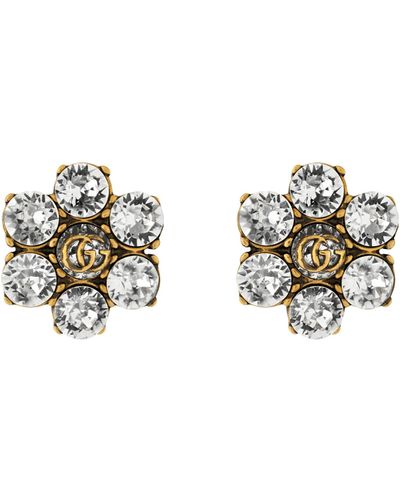 Gucci gg Marmont Crystal Earrings - Metallic