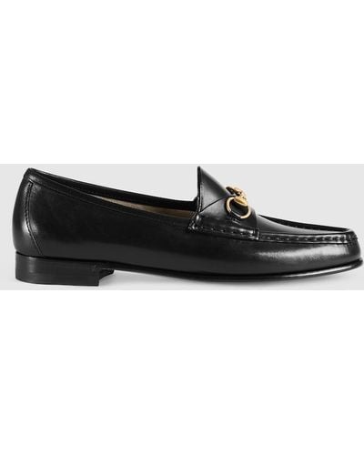 Gucci Luxurious Raffia Loafers. - Black