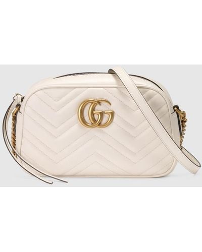 Gucci GG Marmont Small Shoulder Bag - White