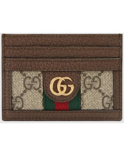 Gucci Ophidia GG Card Case - Brown