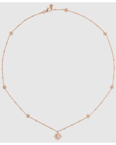 Gucci Flora 18k Diamond Necklace - Multicolor