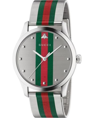 Gucci Stainless Steel G-timeless Watch 42mm - Metallic