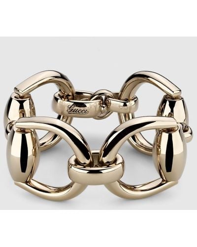 Gucci Double Horsebit Bracelet - Metallic