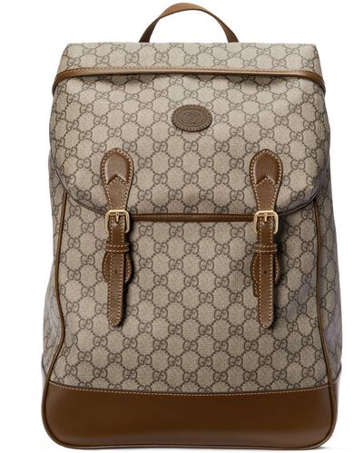 Gucci Medium Backpack With Interlocking G - Natural