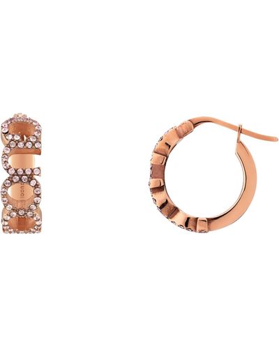 Gucci '' Letter Hoop Earrings - Pink