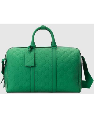 Gucci GG Rubber-effect Medium Duffle Bag - Green