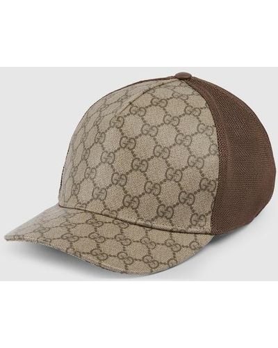 Gucci GG Supreme Baseball Hat - Brown