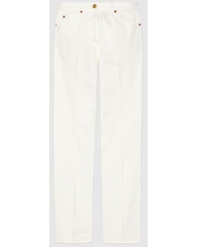 Gucci Horsebit Cotton Pants - White