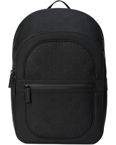 Gucci GG Rubber-effect Backpack - Black