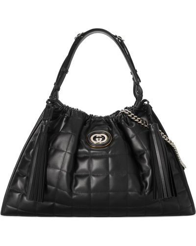 Gucci Deco Medium Tote Bag - Black