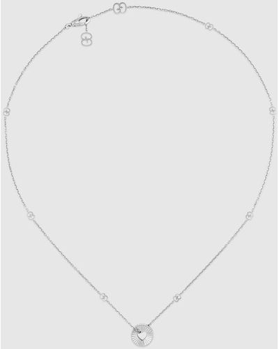 Gucci Icon 18k Heart Necklace - White