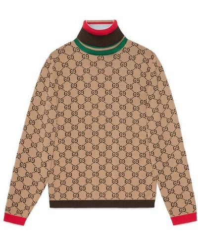 Gucci Gg Jacquard Wool Turtleneck - Multicolor