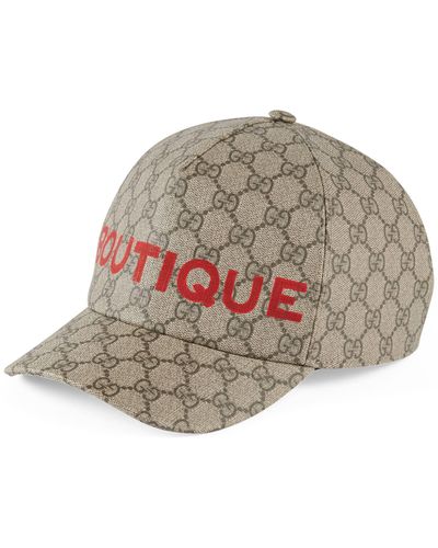 Gucci GG Boutique Print Baseball Hat - Natural