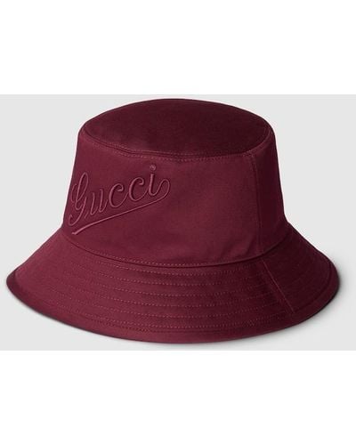 Gucci Cotton Bucket Hat - Red