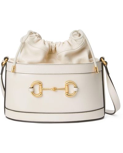 Gucci Horsebit 1955 Bucket Bag - White