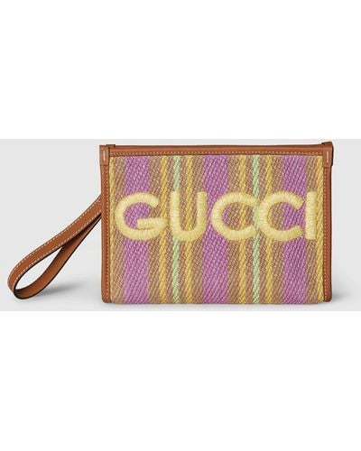 Gucci Pouch With Logo - Pink