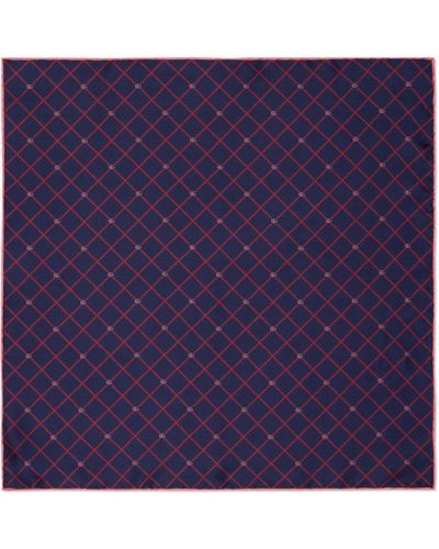 Gucci Double G And Check Silk Pocket Square - Purple