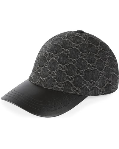 Gucci GG Denim Baseball Hat - Black